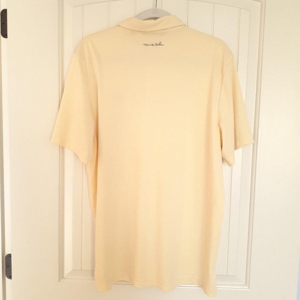 Travis Mathew Pit Boss Polo in Heather Pale Sunset Yellow Size XL - Picture 2 of 13
